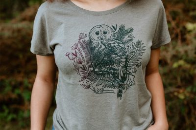 Barred Owl Women’s Bamboo Tee By Bough & Antler