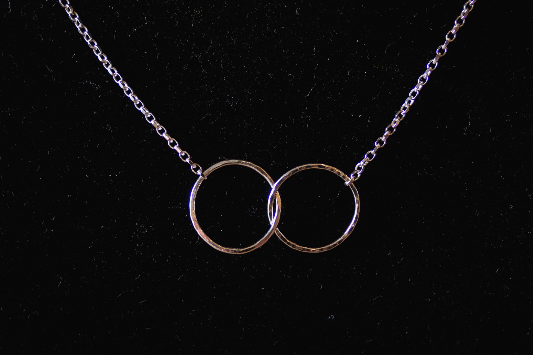 Silver Interlocking Circles Necklace by Elements Gallery