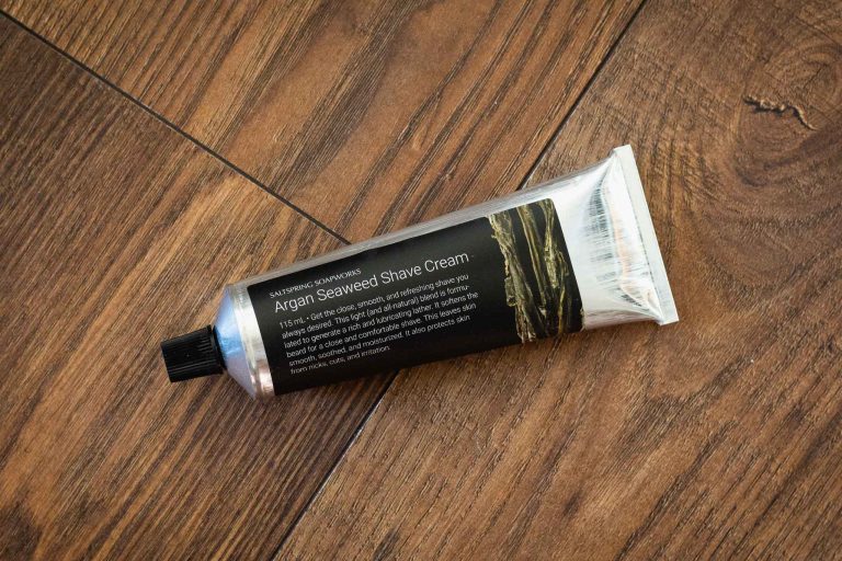 Argan Seaweed Shave Cream by Saltspring Soapworks