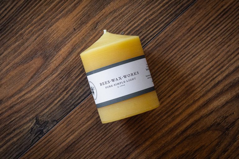 Wide 3in Pillar Candle by Bees Wax Works