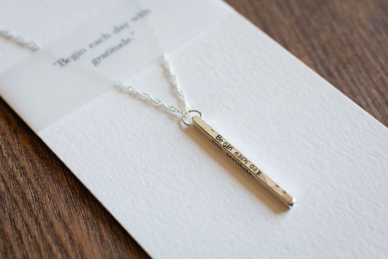 Silver Quote Necklace by Elements Gallery